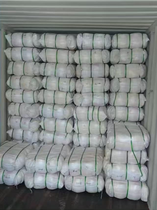Bagged cargo loaded for export