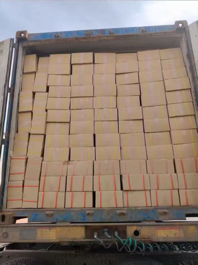 Carton boxes loaded in container