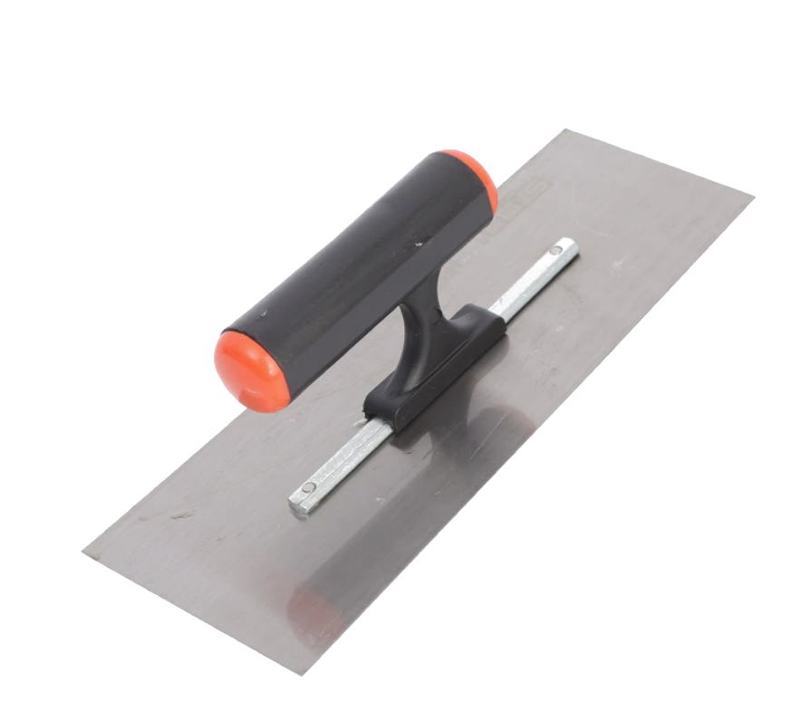 Plastering Trowel — T-handle, black handle with orange caps
